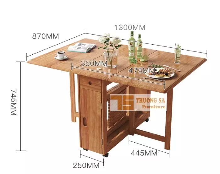 Kích thước của bàn ăn thông minh