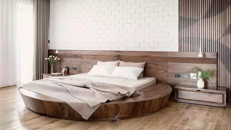 giường gỗ óc chó hiện đại
